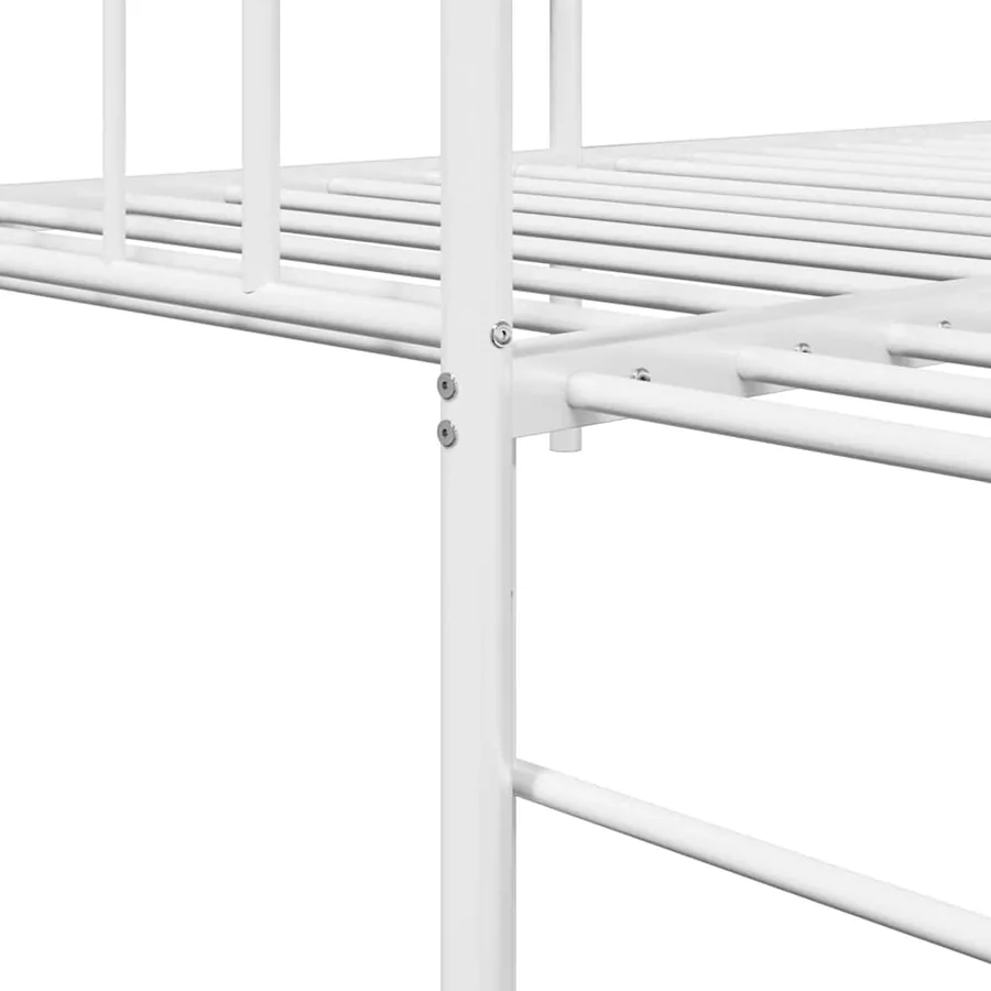 Cadre de lit de jour Blanc 107 x 203 cm Acier - 9