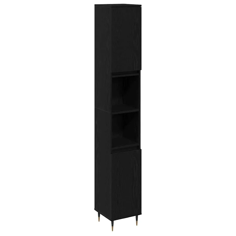 Ensemble de mobilier de salle de bain 3 pcs Chêne noir - 5