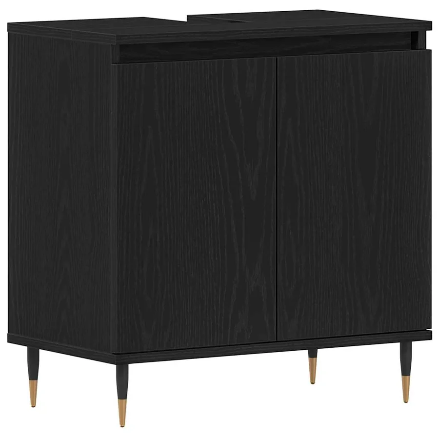 Ensemble de mobilier de salle de bain 3 pcs Chêne noir - 7