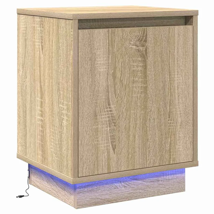 Cabinet de chevet 2 pcs Chêne Sonoma 39 x 34,5 x 50 cm - 7