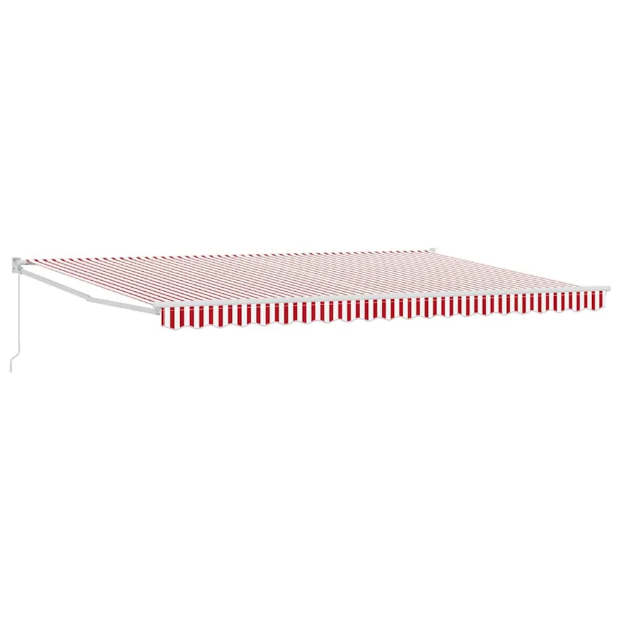 Auvent rétractable Rouge et Blanc 500 x 300 x 165 cm - 2