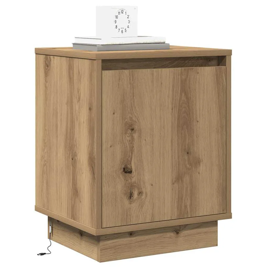 Cabinet de chevet 2 pc Chêne artisanal 39 x 34,5 x 50 cm - 3