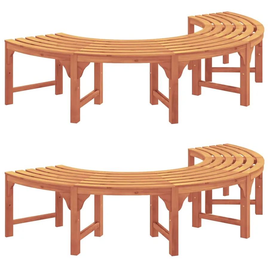 Banc d'Arbre 2 pcs Naturel 160 x 80 x 45 cm - 2