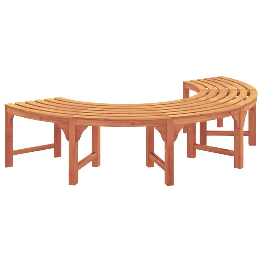 Banc d'Arbre 2 pcs Naturel 160 x 80 x 45 cm - 4