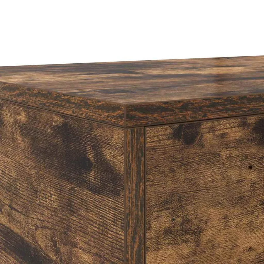 Tiroirs de lit avec tiroir Chêne fumé 140 x 36,5 x 16,5 cm - 10