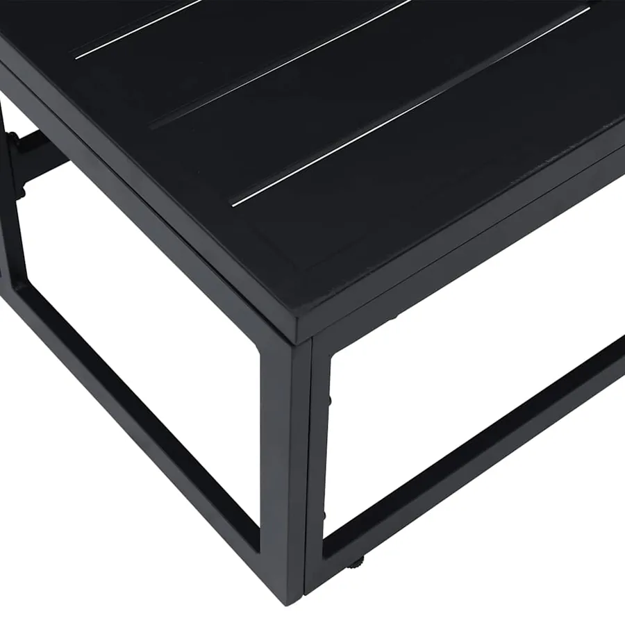 Mobilier de jardin Noir 70 x 70 x 32 cm Métal - 7