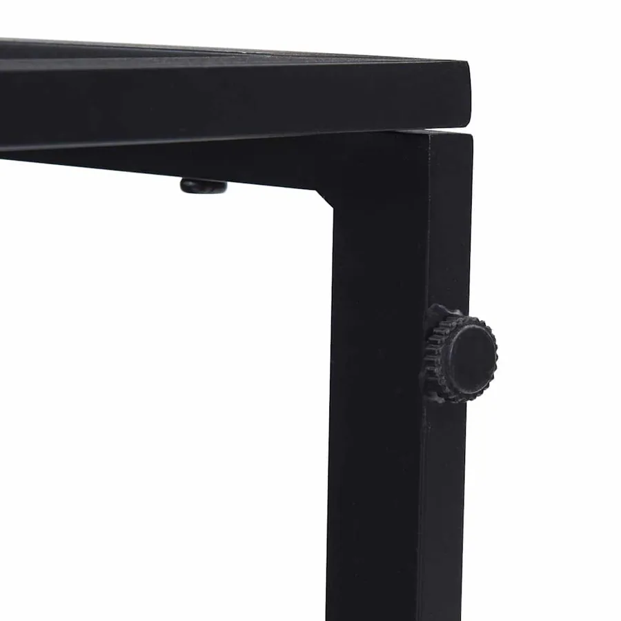 Mobilier de jardin Noir 70 x 70 x 32 cm Métal - 9