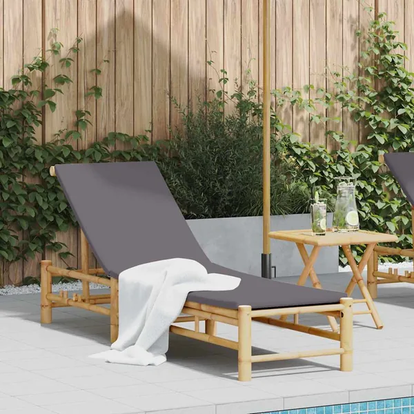 Transat avec coussins 55 x 199 x 30 cm en bambou