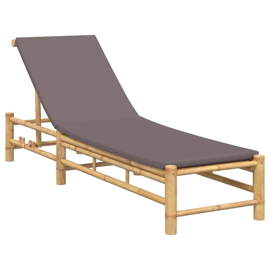 Transat avec coussins 55 x 199 x 30 cm en bambou - 2