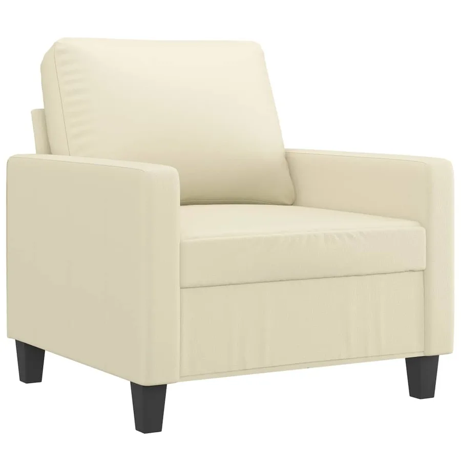 Fauteuil Crème 60 cm Similicuir - 2