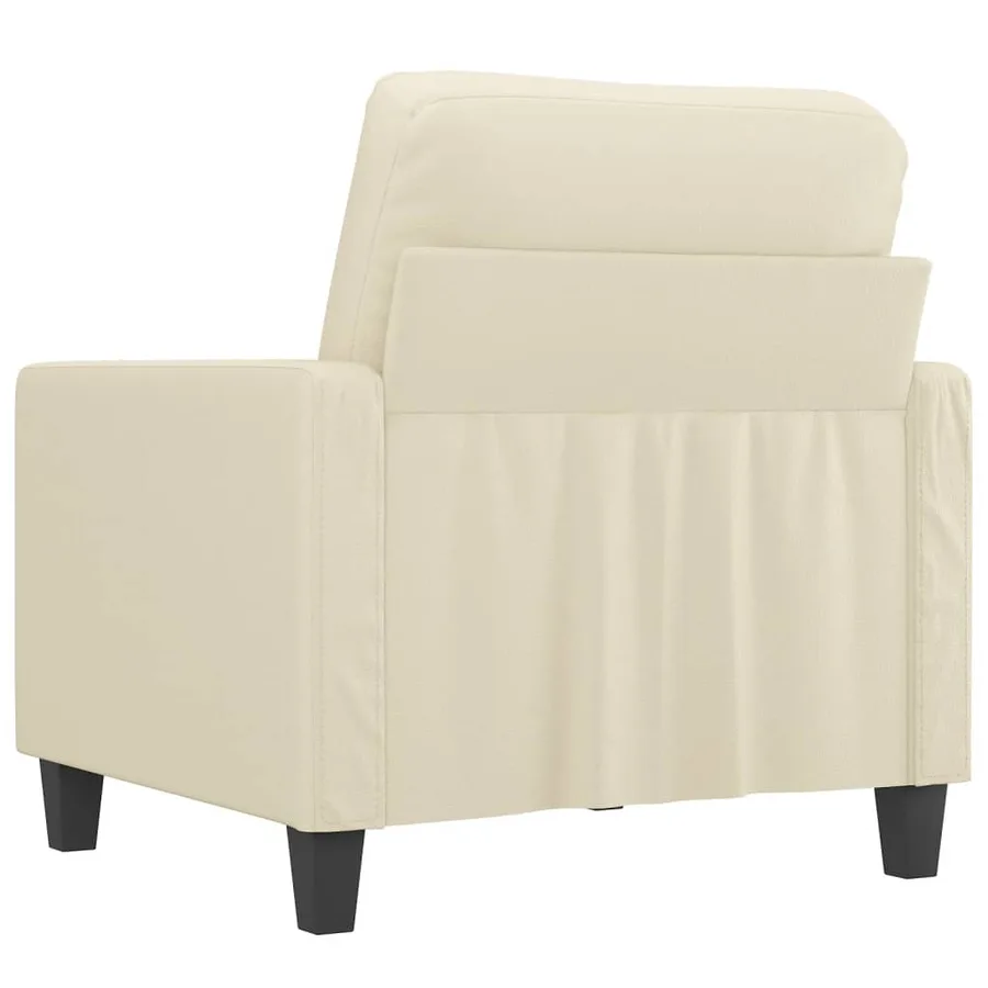 Fauteuil Crème 60 cm Similicuir - 5