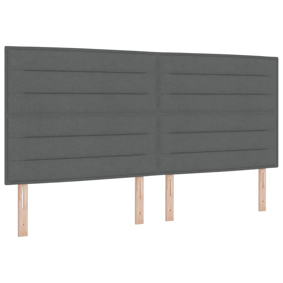 Tête de lit Gris foncé 200 cm tissu - 2