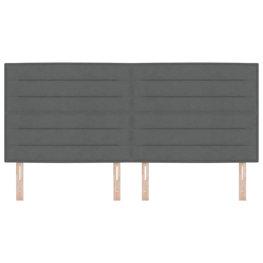 Tête de lit Gris foncé 200 cm tissu - 4