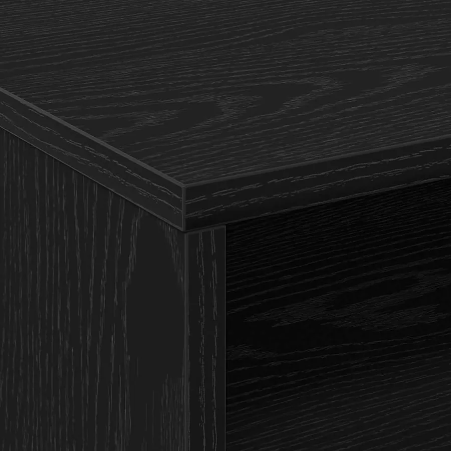 Armoire avec étagère avec roue Chêne noir 60 x 48 x 74,5 cm - 9