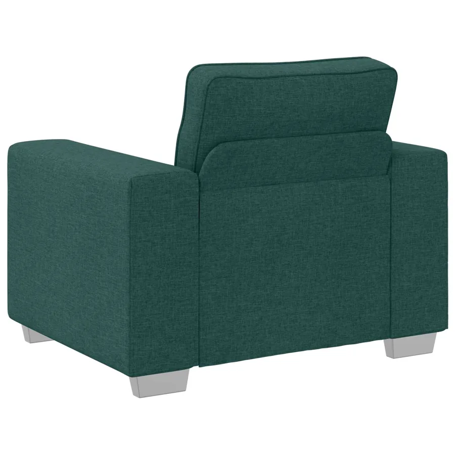 Canapé 3 pcs Vert foncé 219 x 80 x 82 cm Tissu en lin mélangé - 7