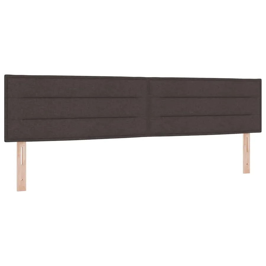 Lit à ressorts avec matelas Marron foncé 200 x 200 cm tissu - 7