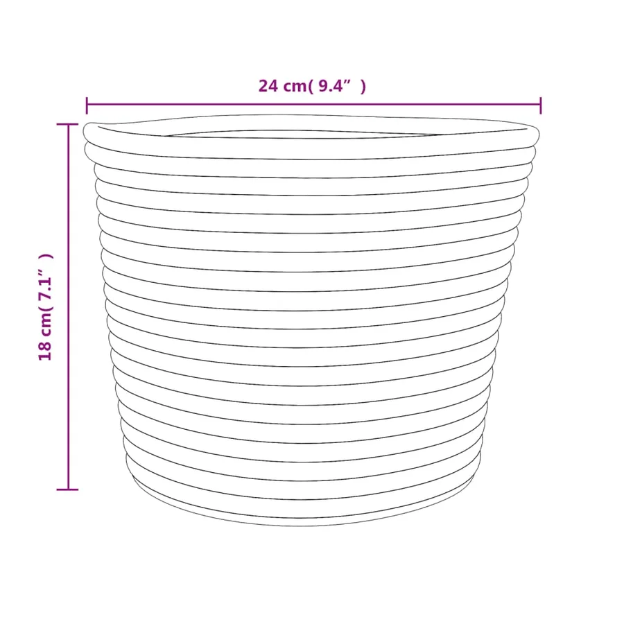 Paniers de rangement 2 pcs beige et blanc Ø24x18 cm coton - 10