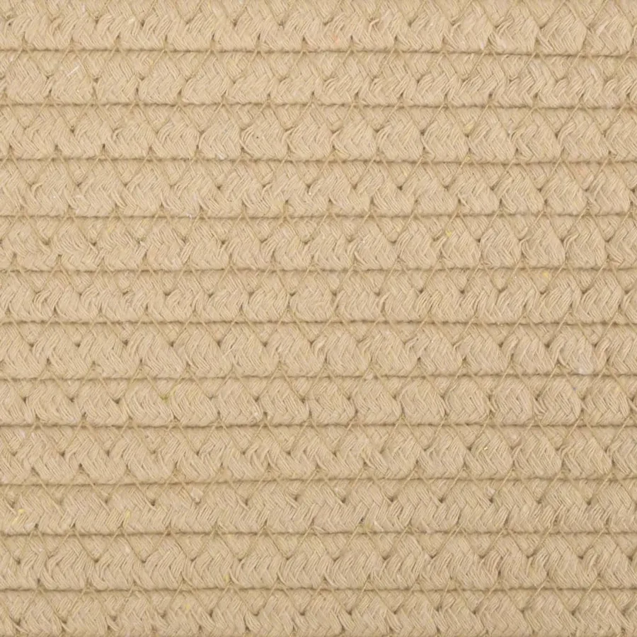 Paniers de rangement 2 pcs beige et blanc Ø24x18 cm coton - 8