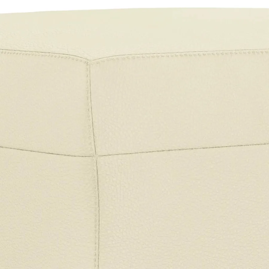 Ensemble de canapés 3 pcs avec coussins Crème Similicuir - 7