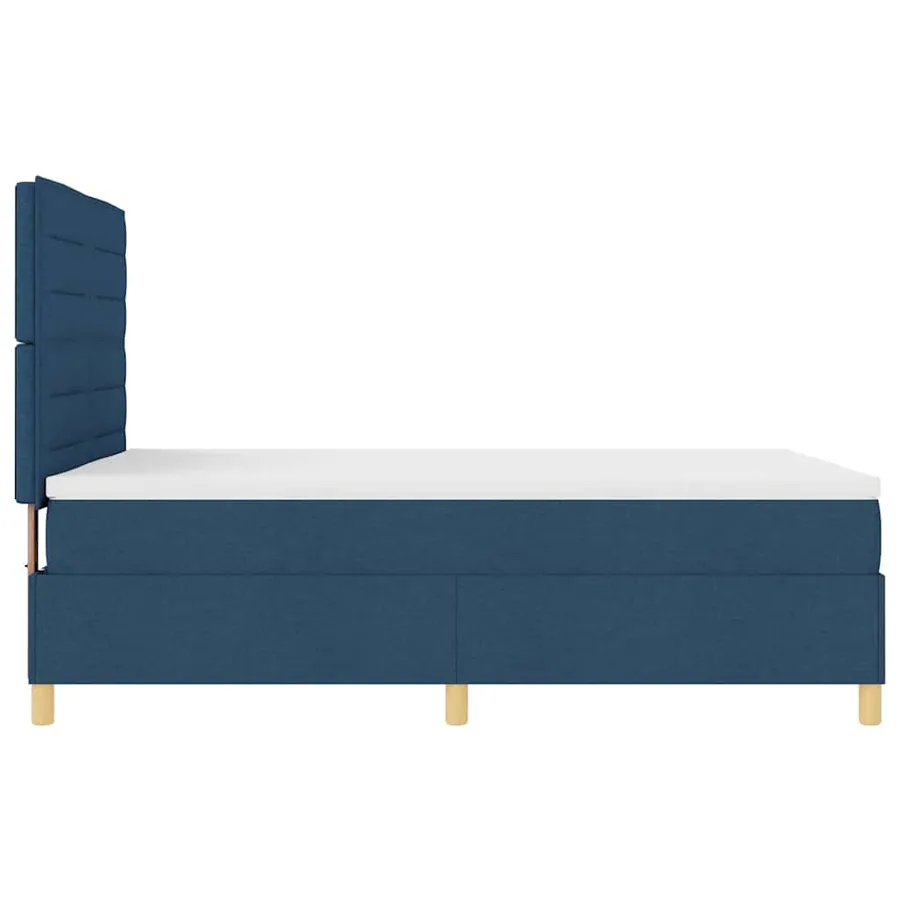Lit à ressort LED avec matelas Bleu 140 x 200 cm tissu - 9
