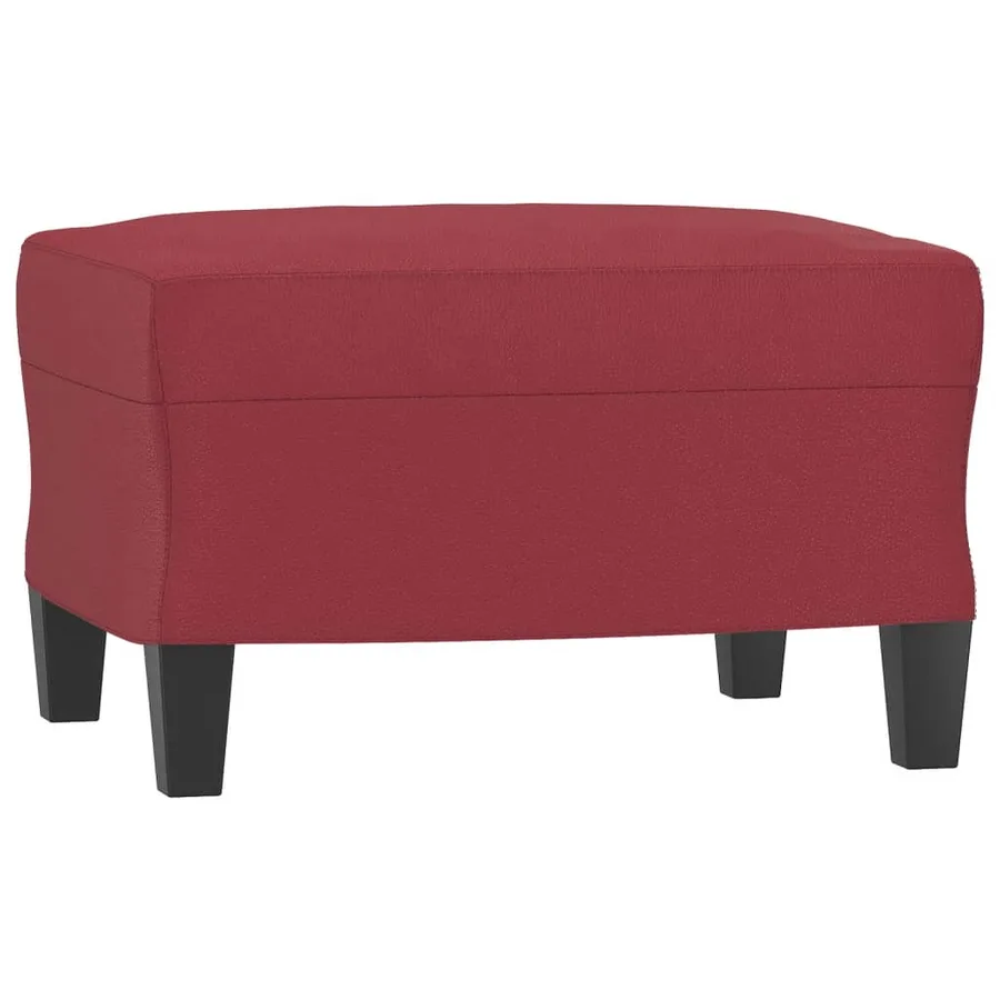 Ensemble de canapés 3 pcs et coussins Rouge bordeaux Similicuir - 5