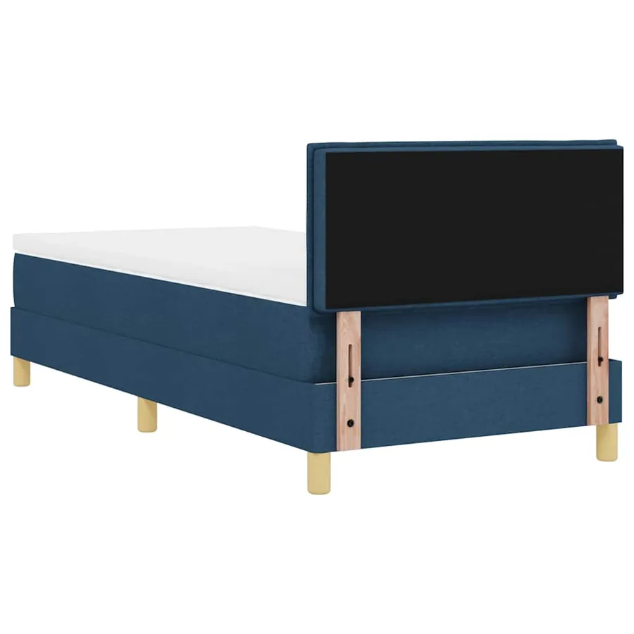 Lit à ressort LED avec bandes LED Bleu 90 x 190 cm tissu - 8