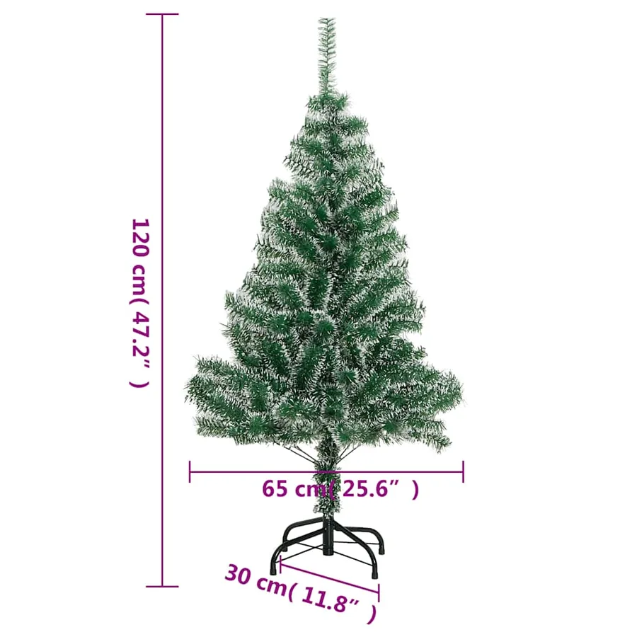 Sapin de Noël artificiel 150 LED&boules&neige floquée 120 cm - 14