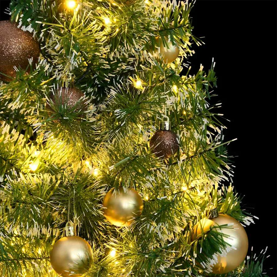Sapin de Noël artificiel 150 LED&boules&neige floquée 120 cm - 3