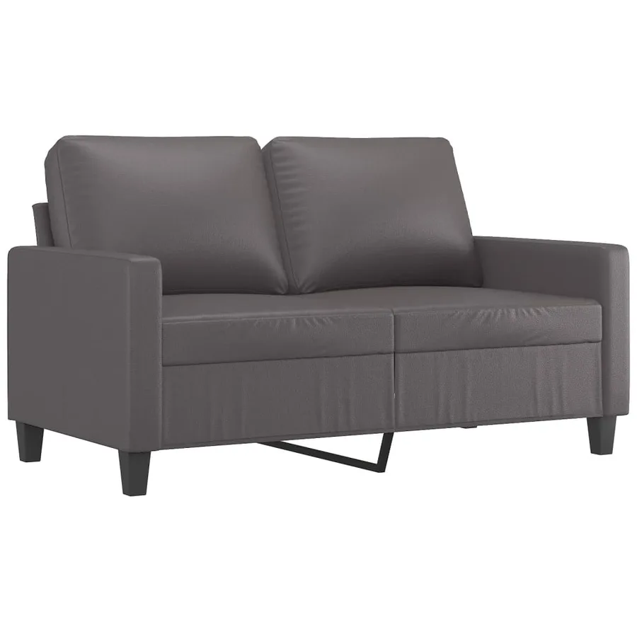 Ensemble de canapés 4 pcs avec coussins Gris Similicuir - 4