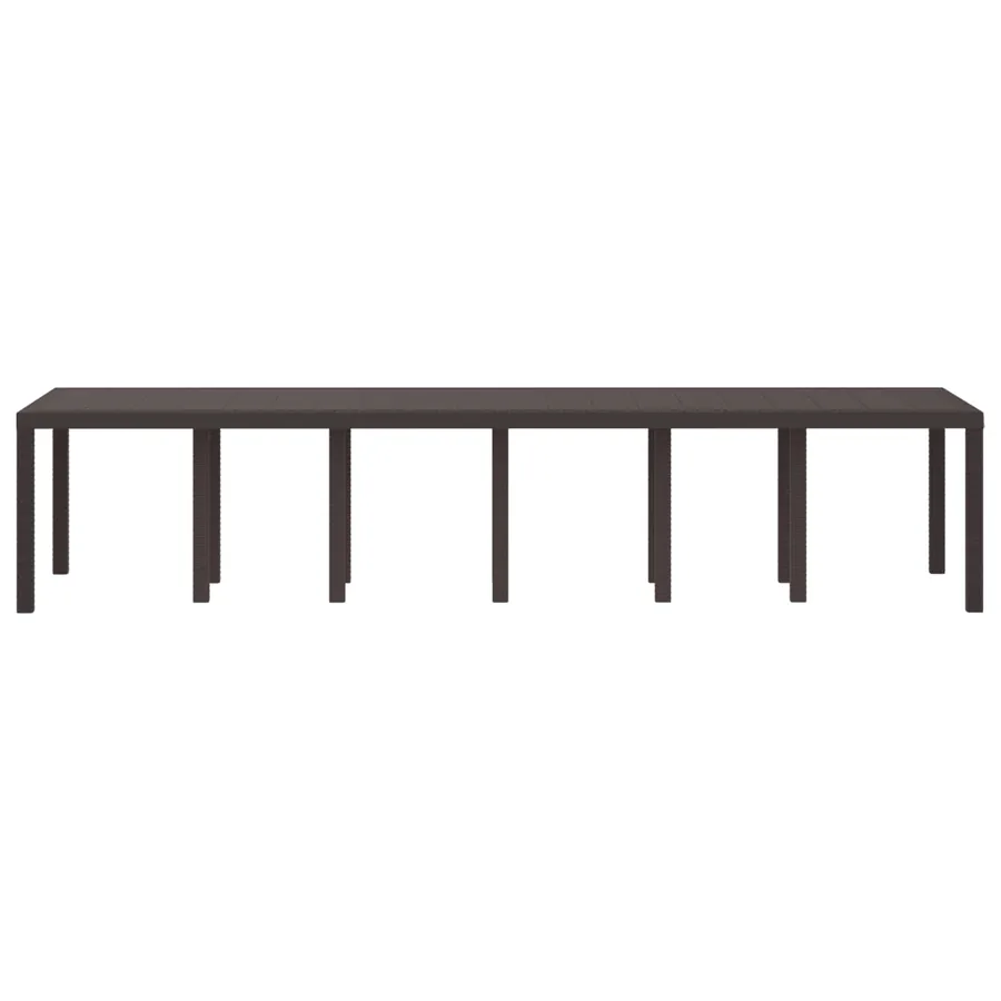 Table de Jardin Marron 350 x 100 x 74 cm polyrotin - 2