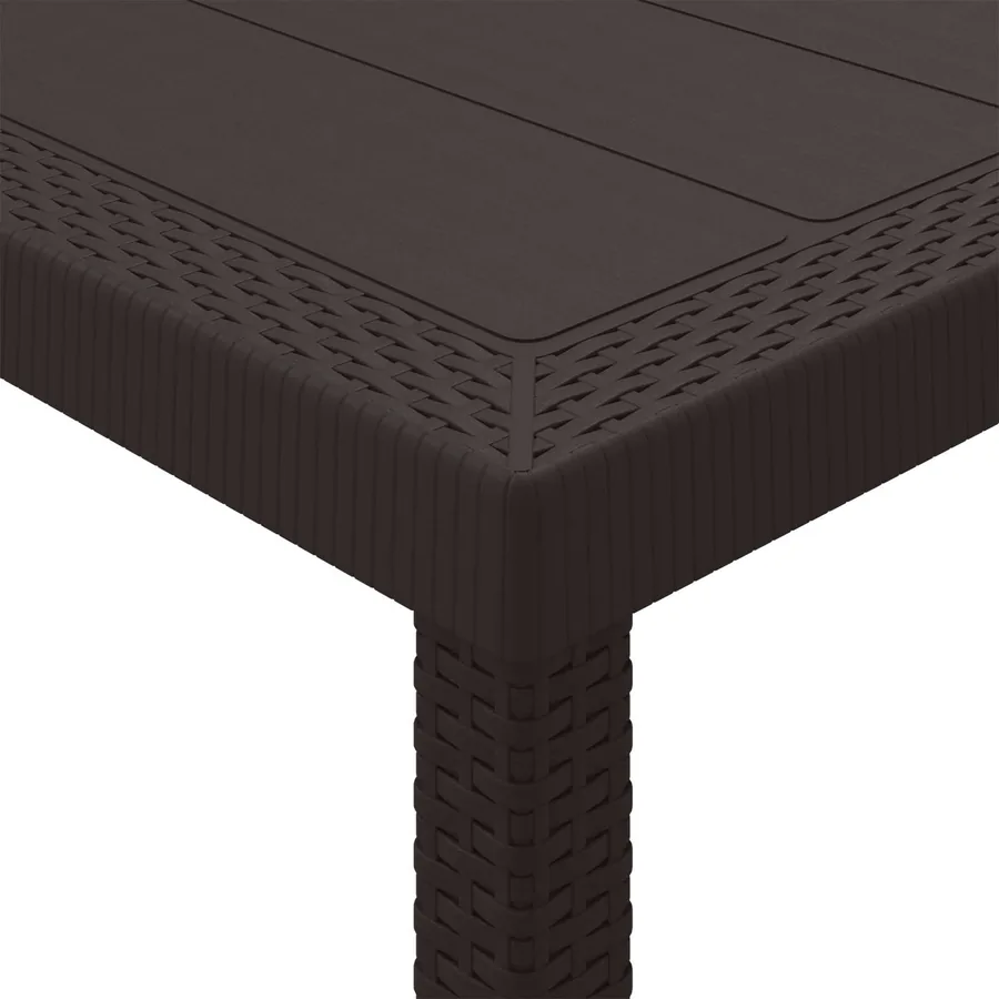 Table de Jardin Marron 350 x 100 x 74 cm polyrotin - 5