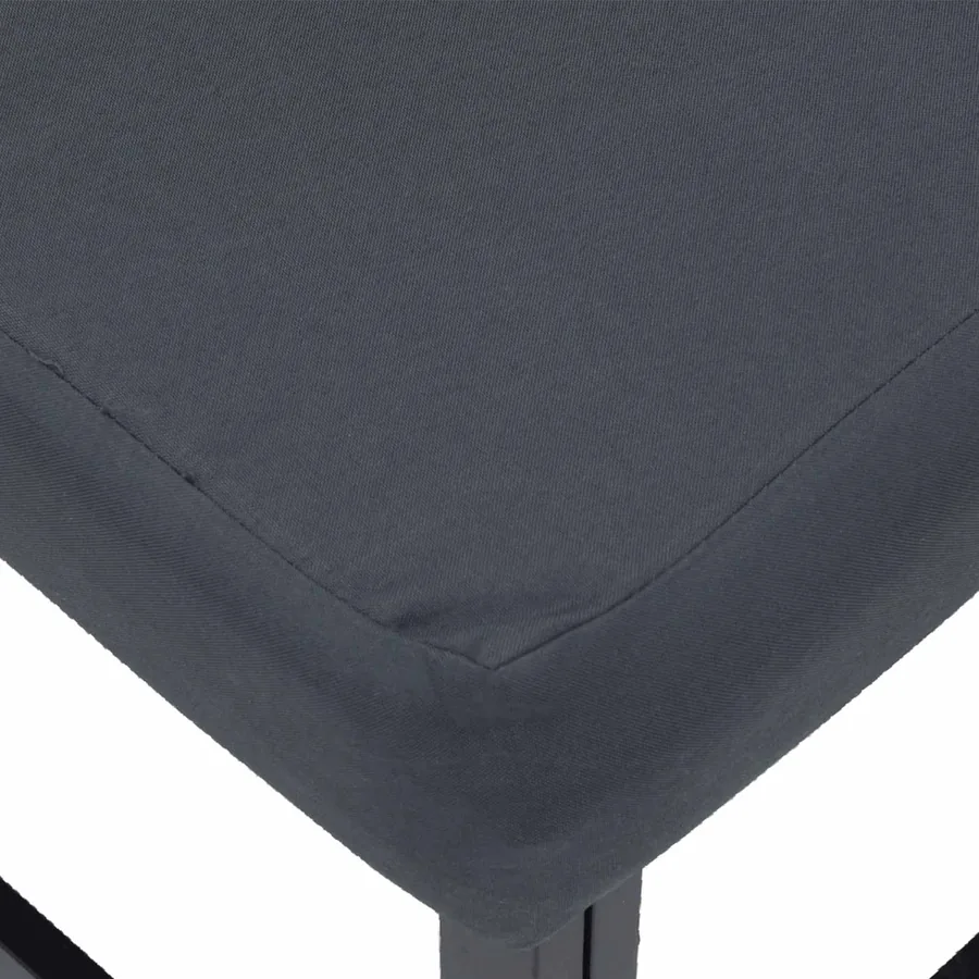 Ensemble de canapé de jardin avec coussin 8 pcs Noir Aluminium - 7