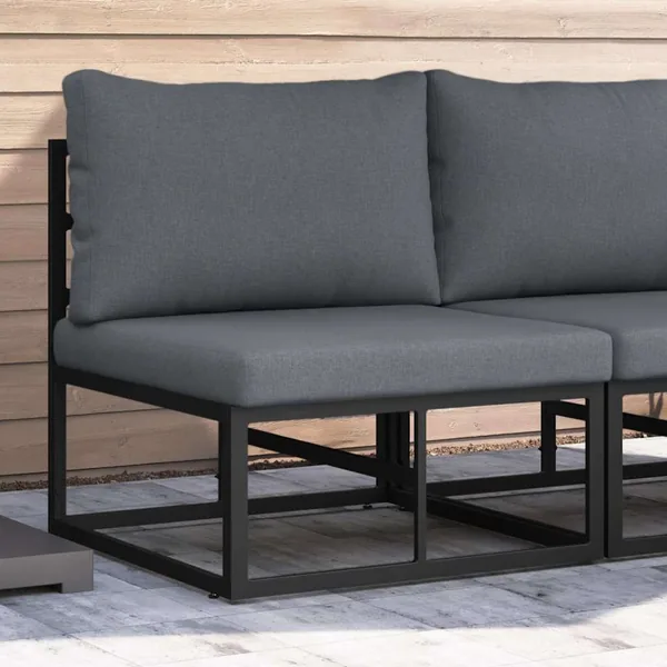 Mobilier de jardin Noir et anthracite 70 x 71,5 x 71 cm Métal