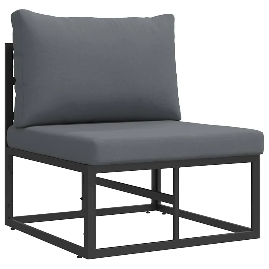 Mobilier de jardin Noir et anthracite 70 x 71,5 x 71 cm Métal - 2