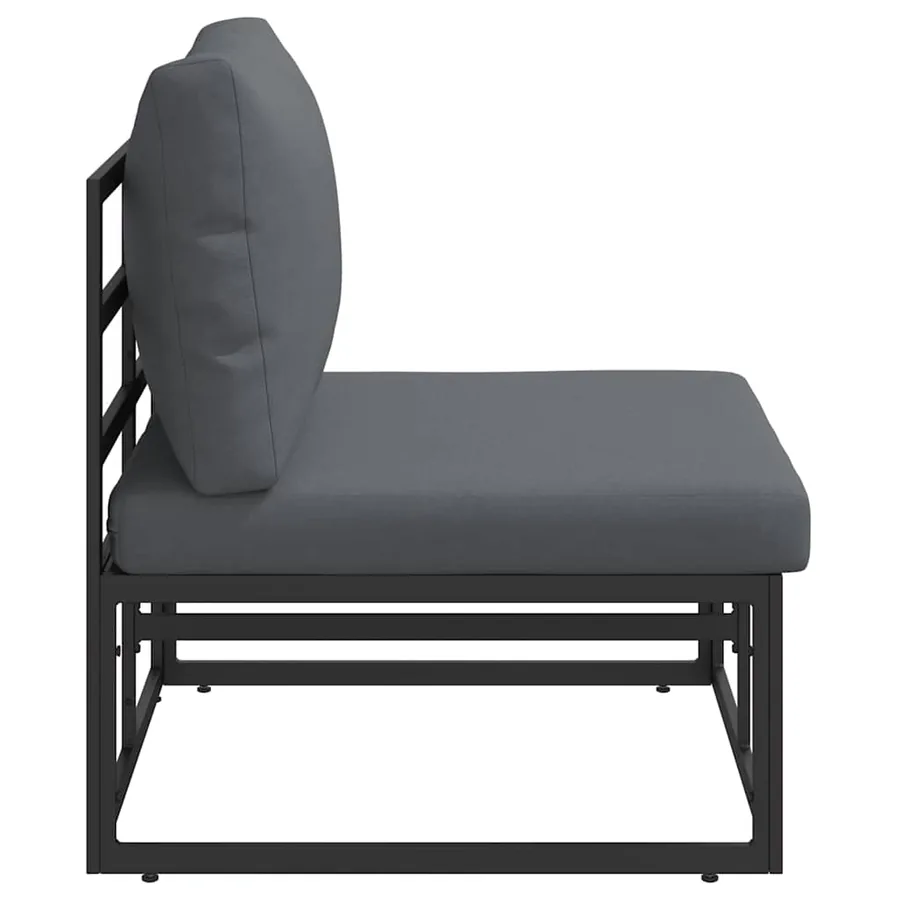 Mobilier de jardin Noir et anthracite 70 x 71,5 x 71 cm Métal - 6