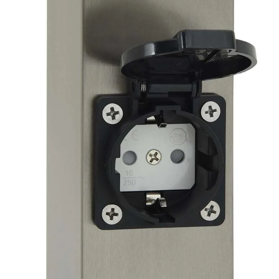 Borne lumineuse avec sortie 50 cm en acier inoxydable IP44 - 9