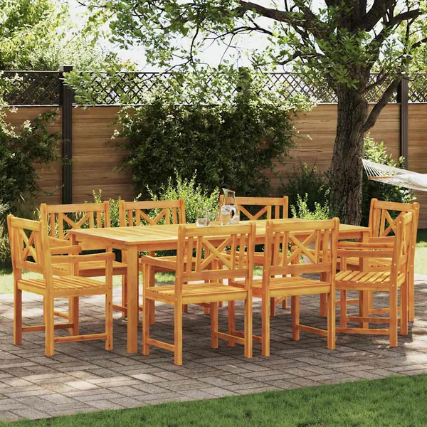 Chaises de jardin 8 pcs Naturel Bois d'Acacia Massif