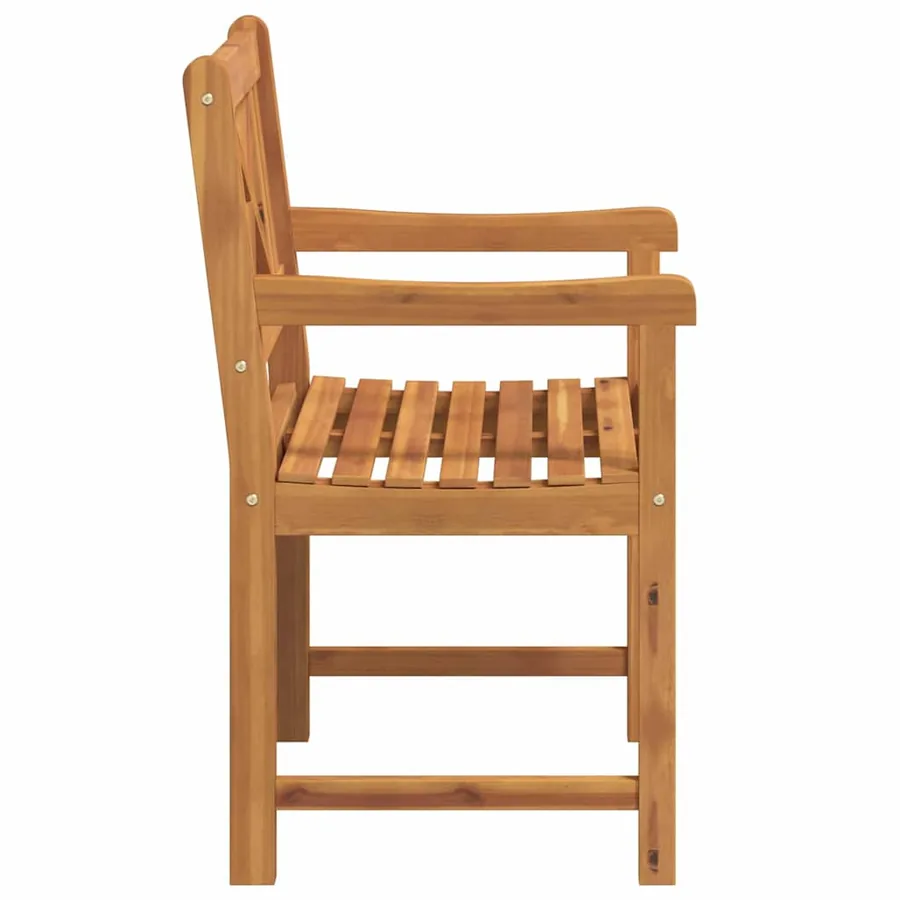 Chaises de jardin 8 pcs Naturel Bois d'Acacia Massif - 6
