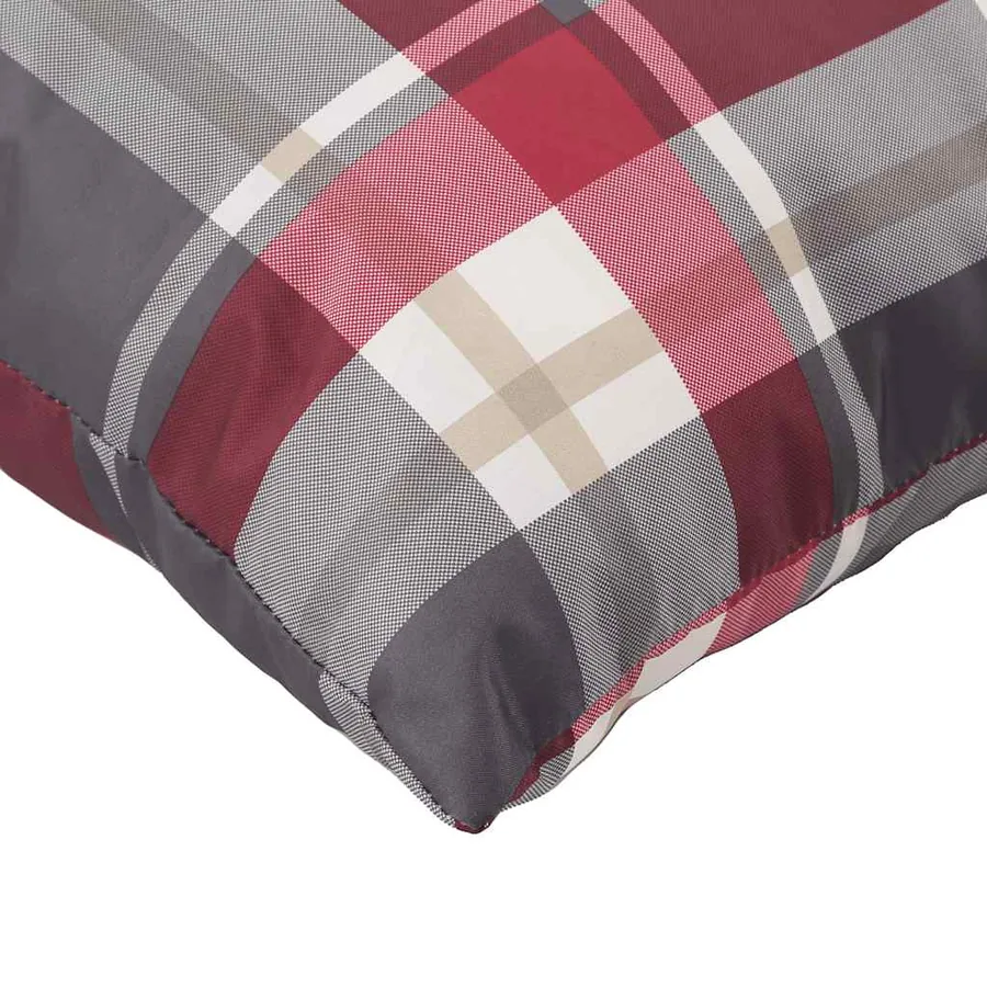 Coussins de canapé 4 pcs motif à carreaux rouges 40 x 40 cm en tissu - 6