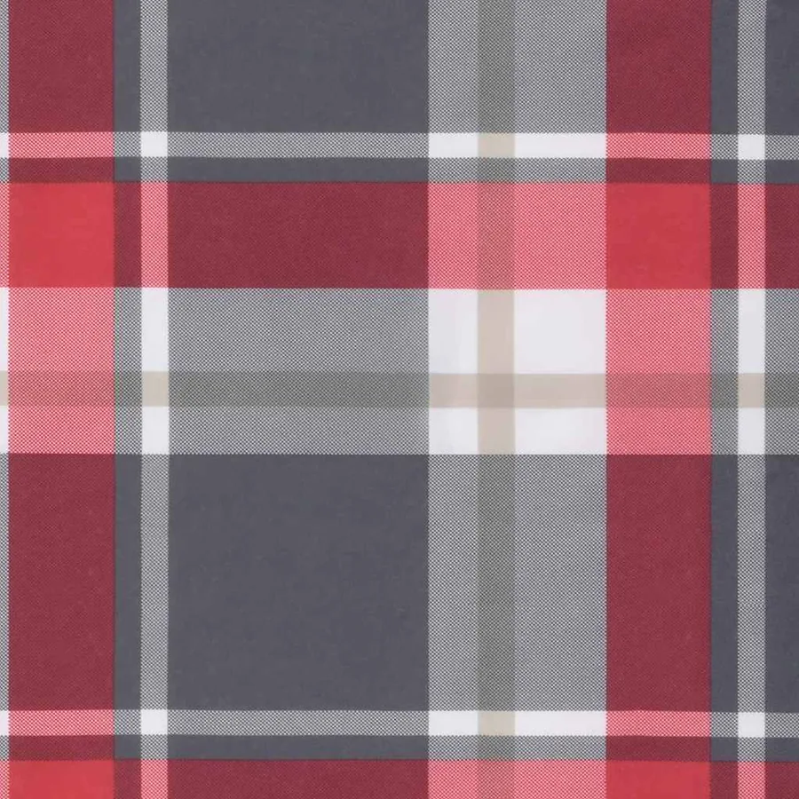 Coussins de canapé 4 pcs motif à carreaux rouges 40 x 40 cm en tissu - 7