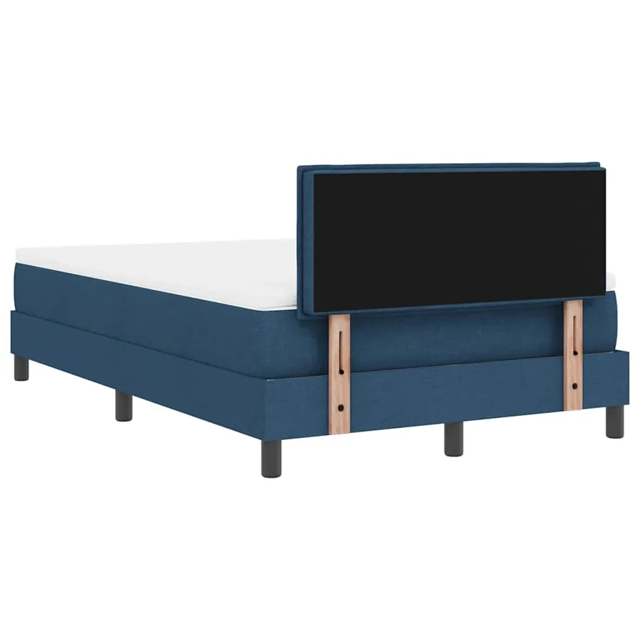Lit à ressorts avec matelas avec LED Bleu 120 x 200 cm tissu - 10