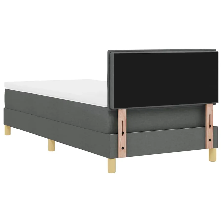 Lit à ressort LED avec bandes LED Gris foncé 90 x 200 cm tissu - 10