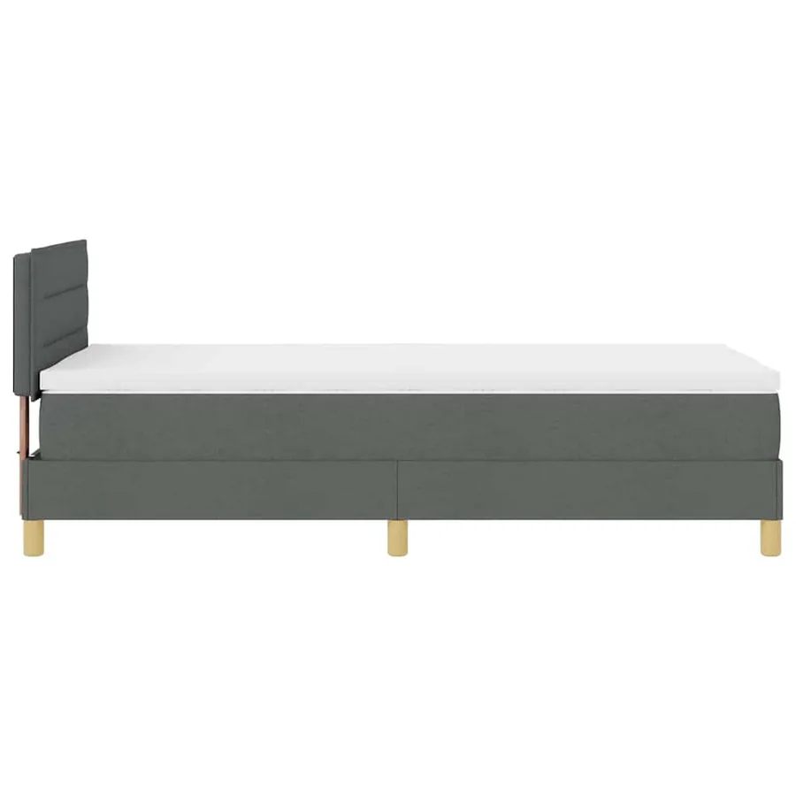 Lit à ressort LED avec bandes LED Gris foncé 90 x 200 cm tissu - 9