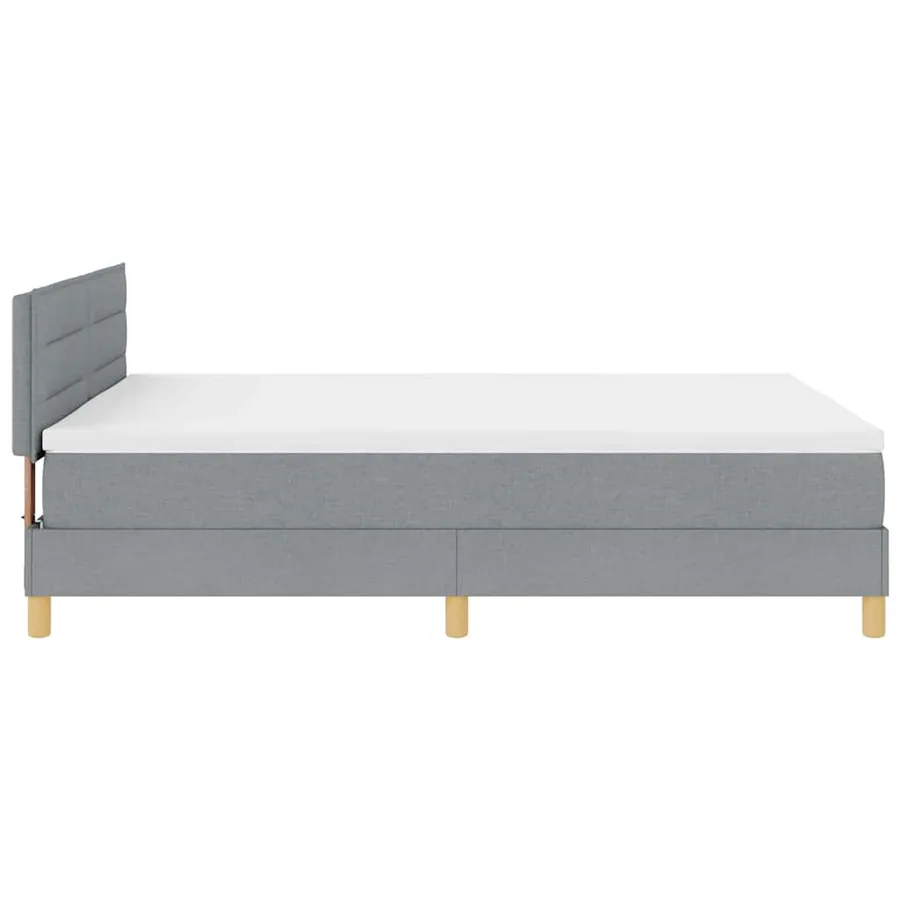 Lit à ressort LED avec bandes LED Gris clair 140 x 200 cm tissu - 9