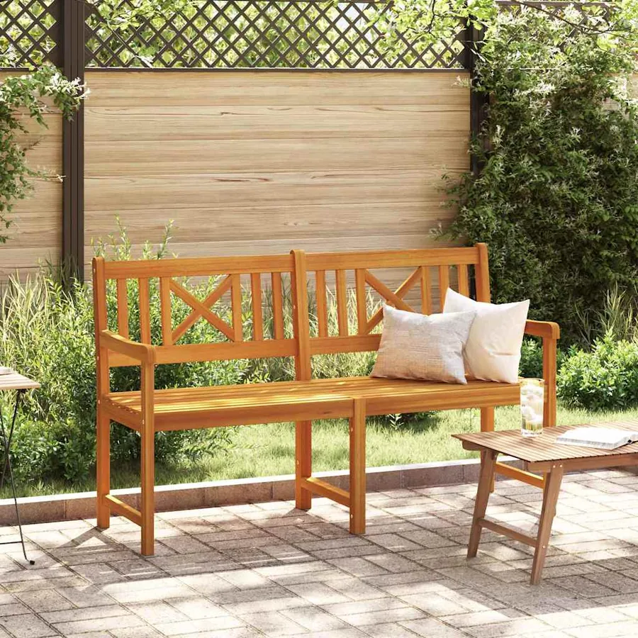Banc extérieur Naturel 150 x 56 x 90 cm Bois d'Acacia Massif