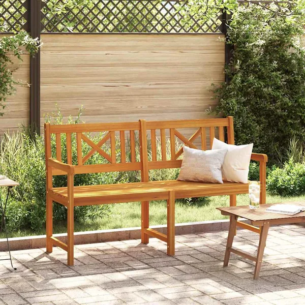 Banc extérieur Naturel 150 x 56 x 90 cm Bois d'Acacia Massif