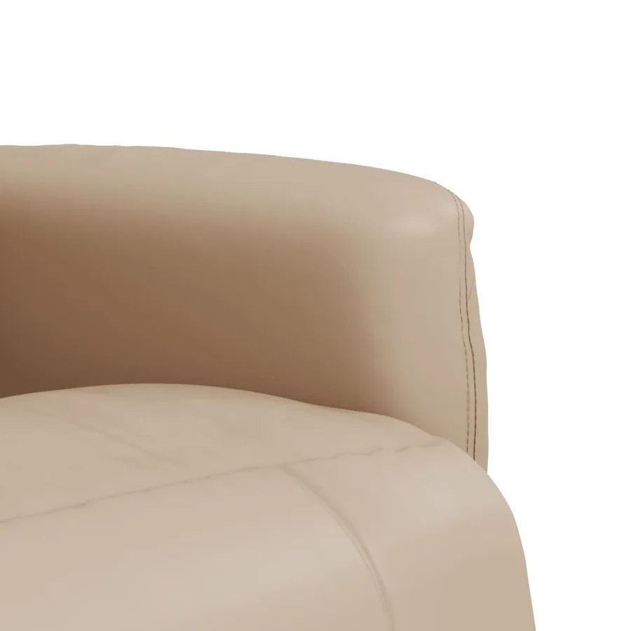 Fauteuil inclinable avec repose-pieds cappuccino similicuir - 7