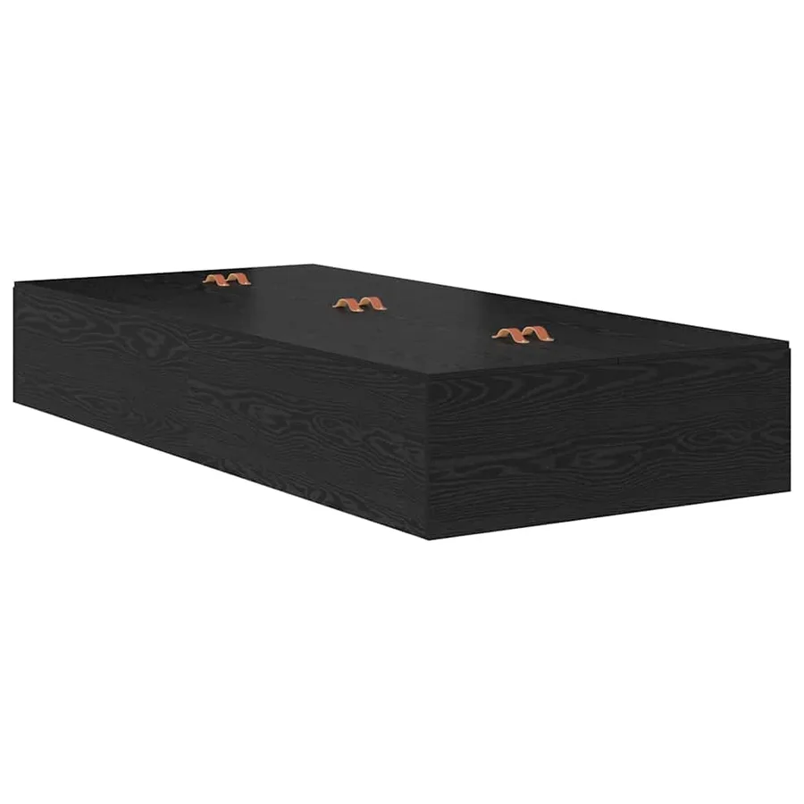 Cadre de lit avec rangement Chêne noir 75 cm Bois d'ingénierie - 7