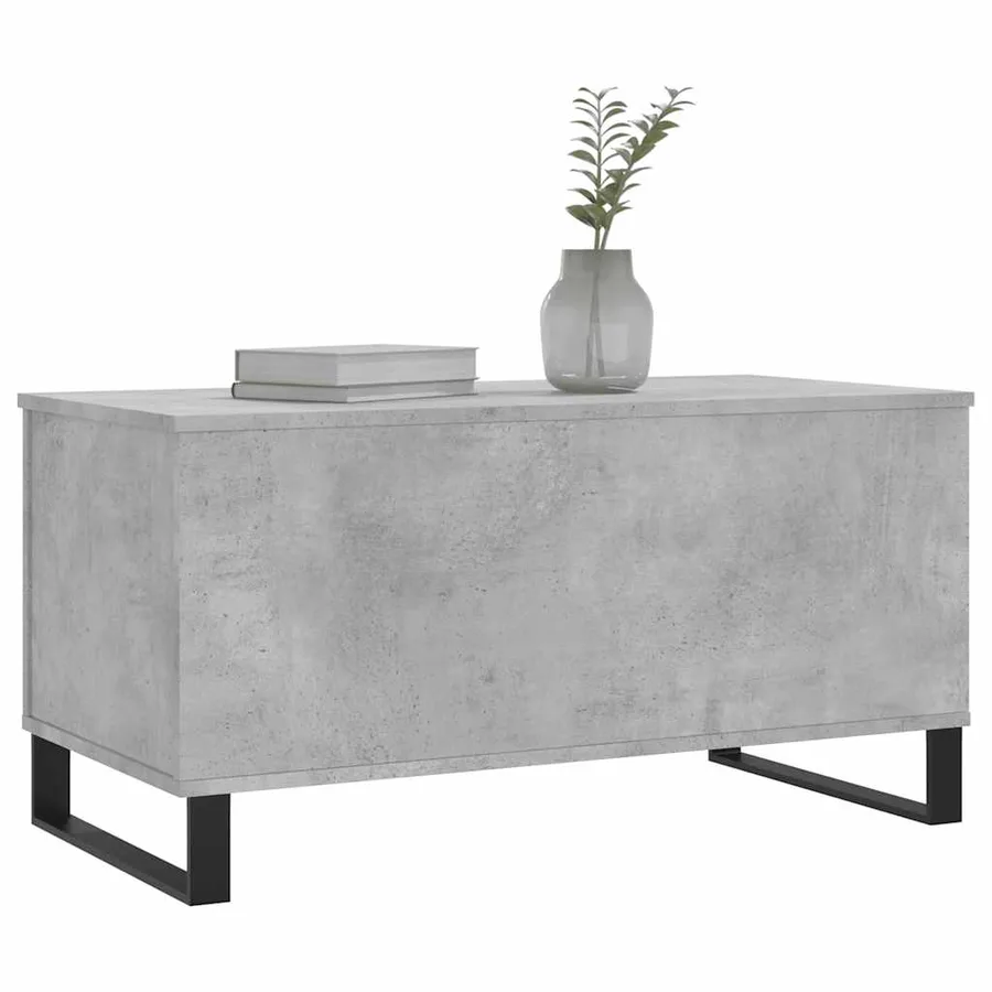 Table basse Gris béton 90x44,5x45 cm Bois d'ingénierie - 4