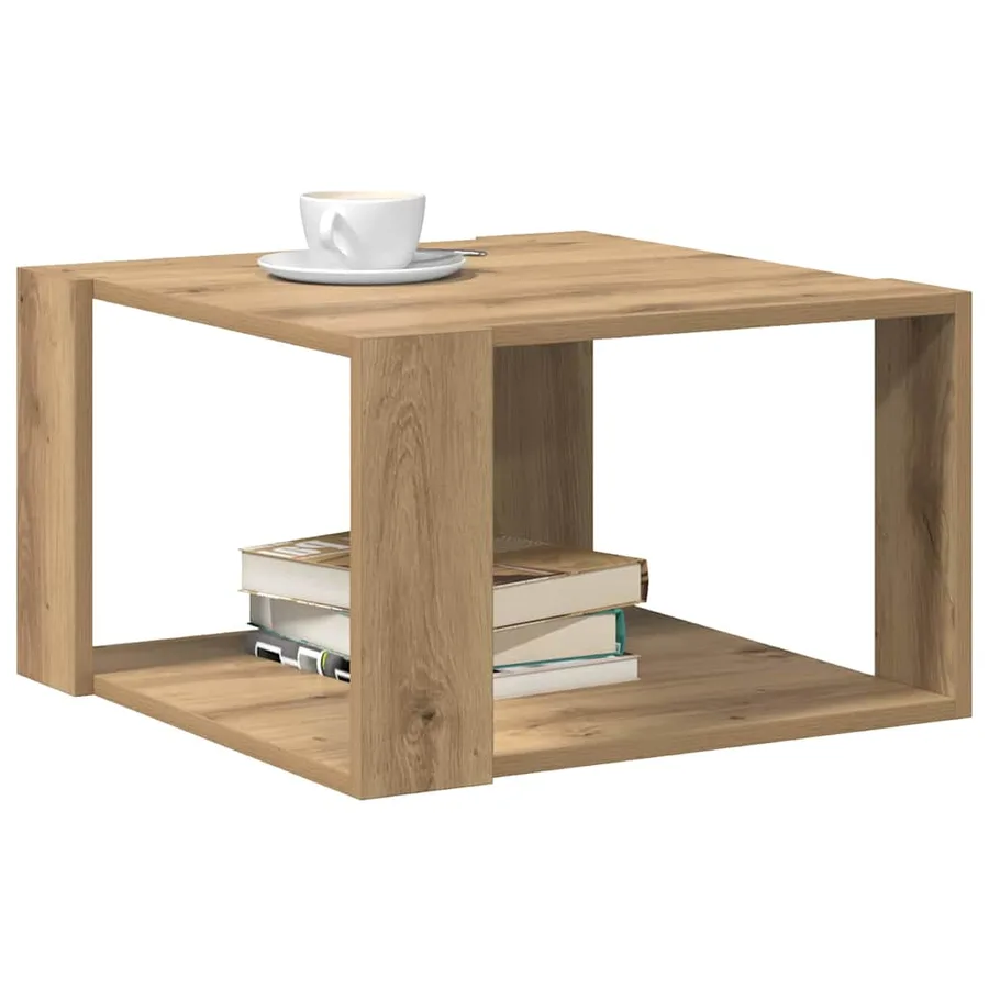 Table basse Chêne artisanal 51,5 x 51,5 x 30 cm - 3